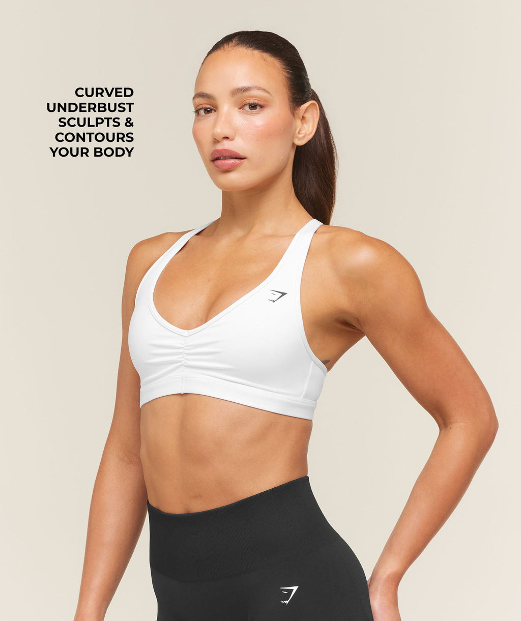 Ruched Sports Bra 2.0 - White
