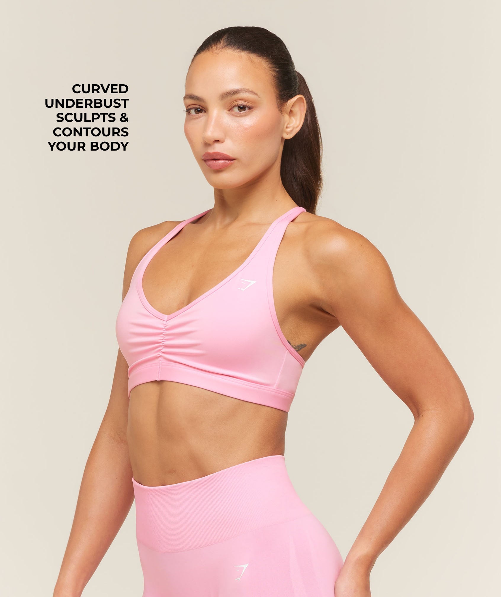 Ruched Sports Bra 2.0 - Poise Pink