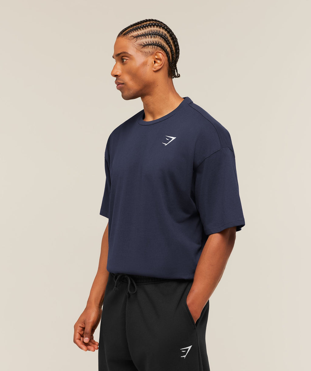 Crest Oversized T-Shirt - Heavy Blue