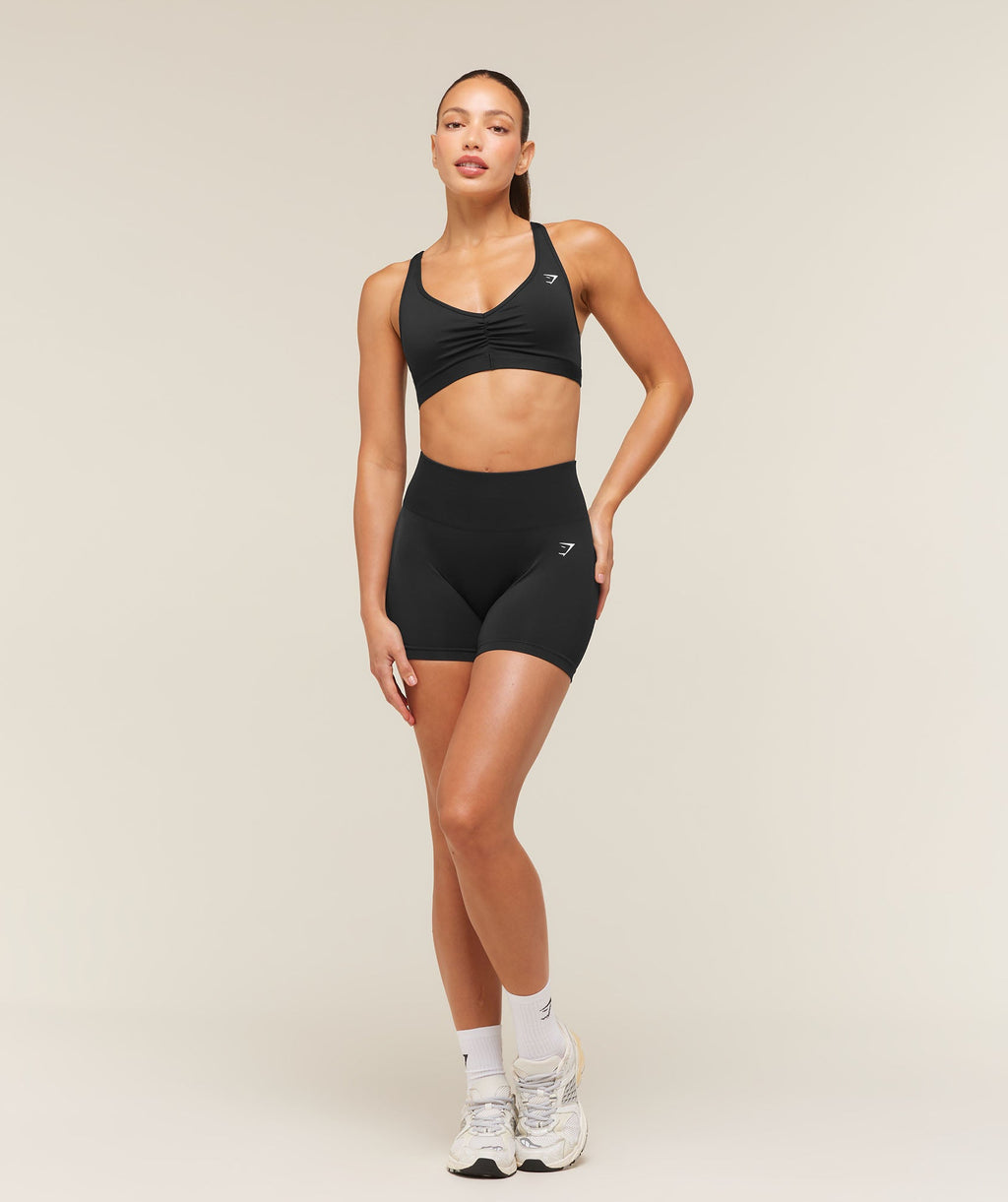 Ruched Sports Bra 2.0 - Black