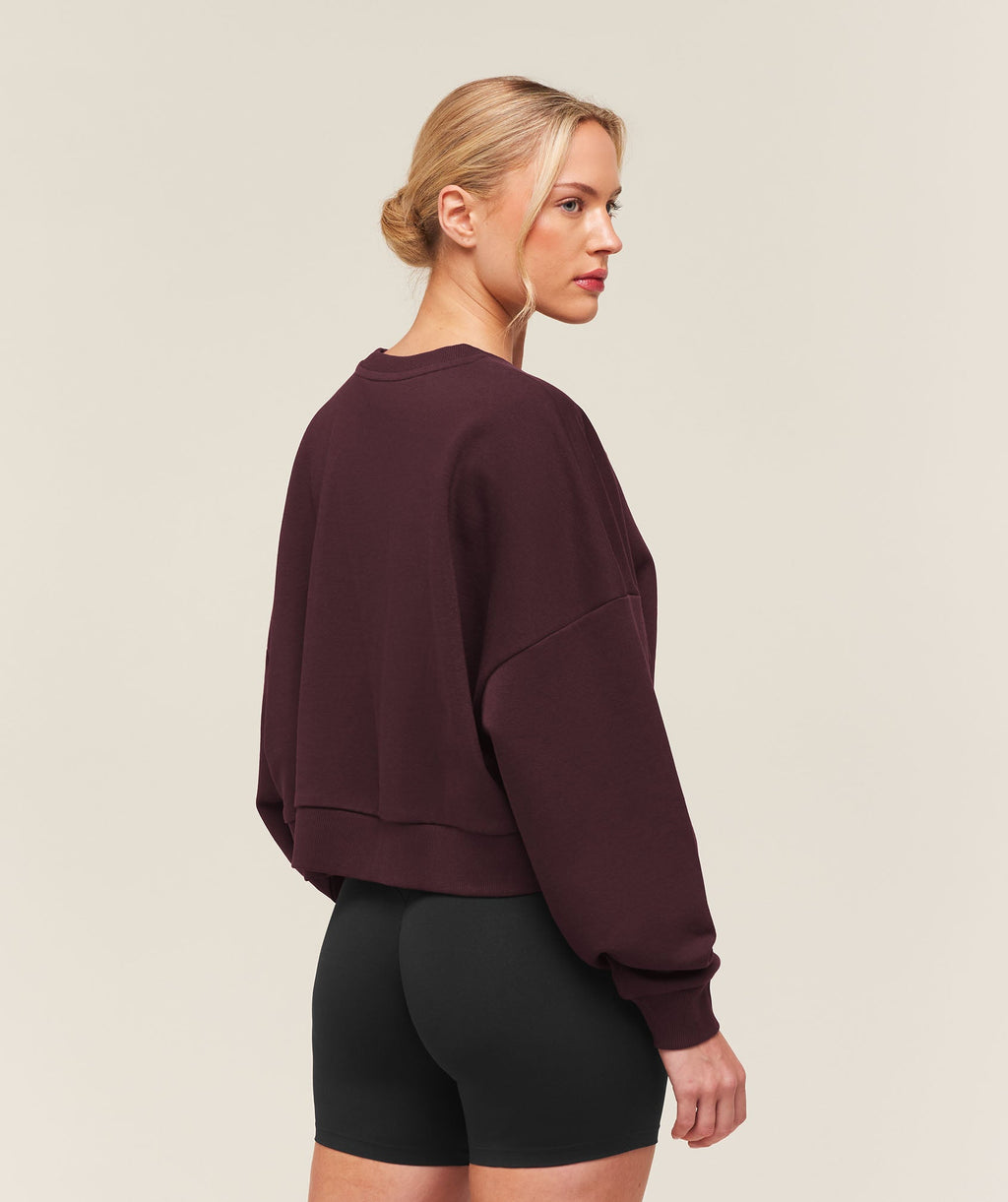 Training Oversized Boxy Sweatshirt - Cherry Purple