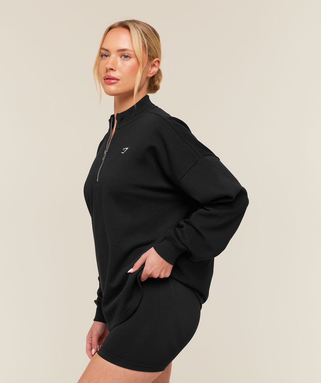 Training Oversized 1/4 Zip - Black