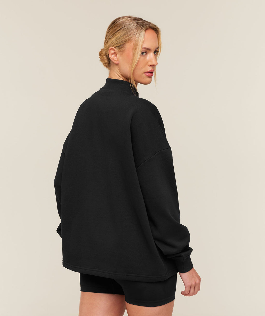 Training Oversized 1/4 Zip - Black
