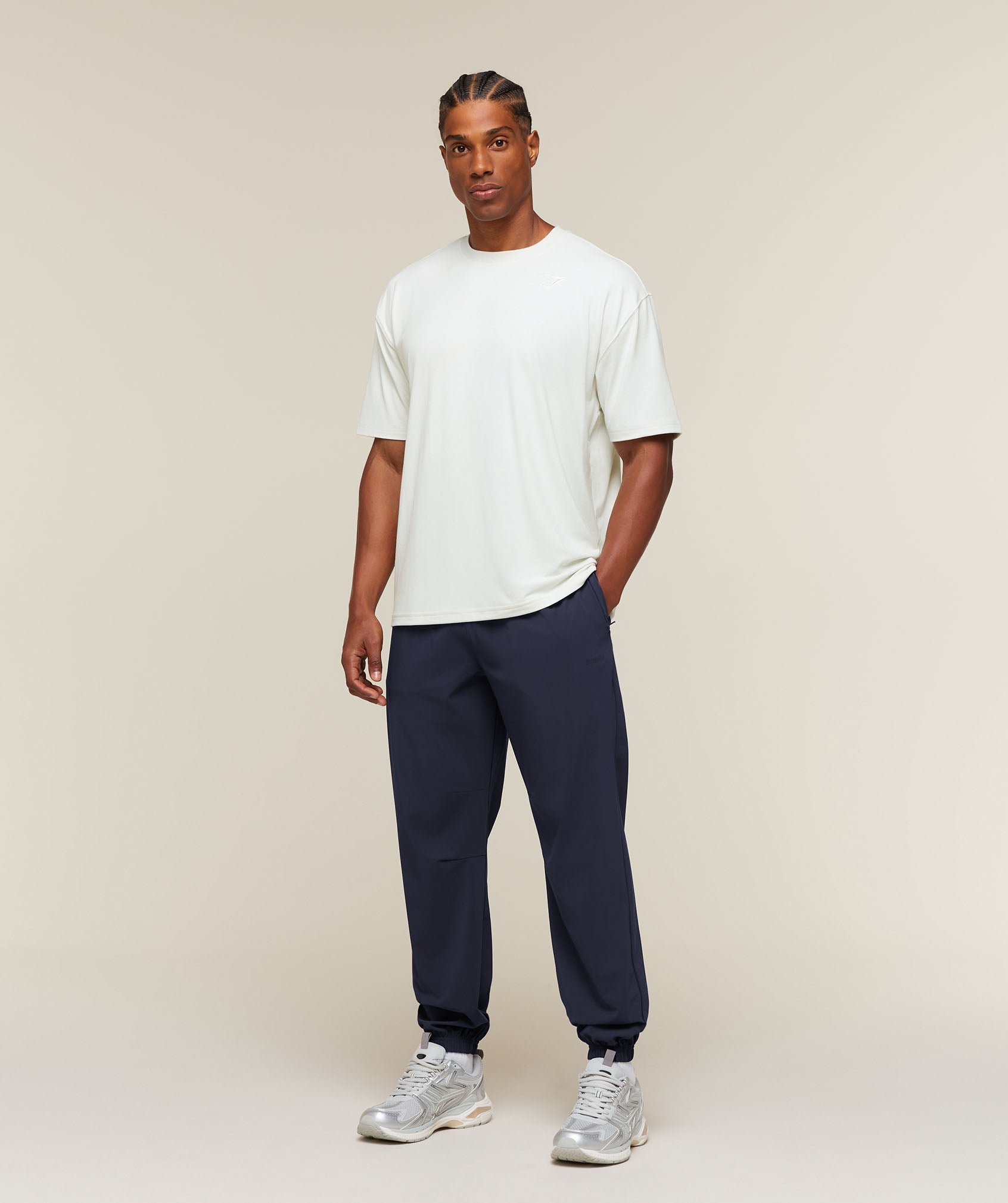 Campus Crest Cuffed Pants - Heavy Blue