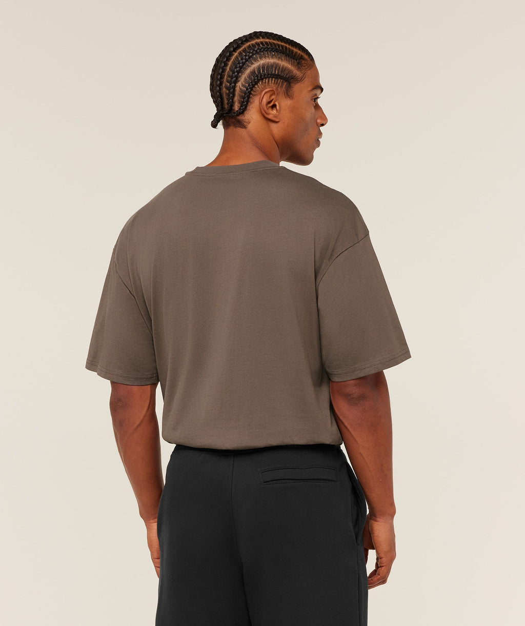 Crest Oversized T-Shirt - Soft Brown
