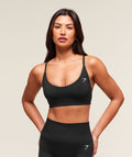 Everyday Seamless Racerback Sports Bra - Black