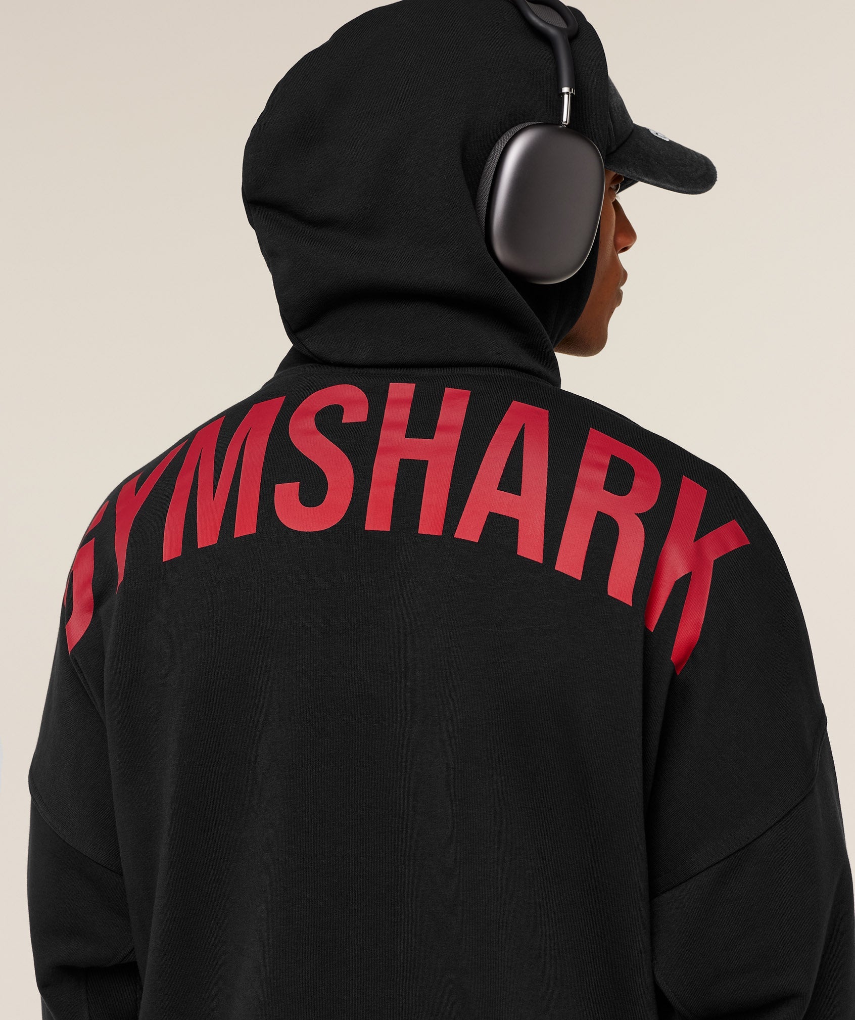 Power Oversized Hoodie - Black/Conditioning Red