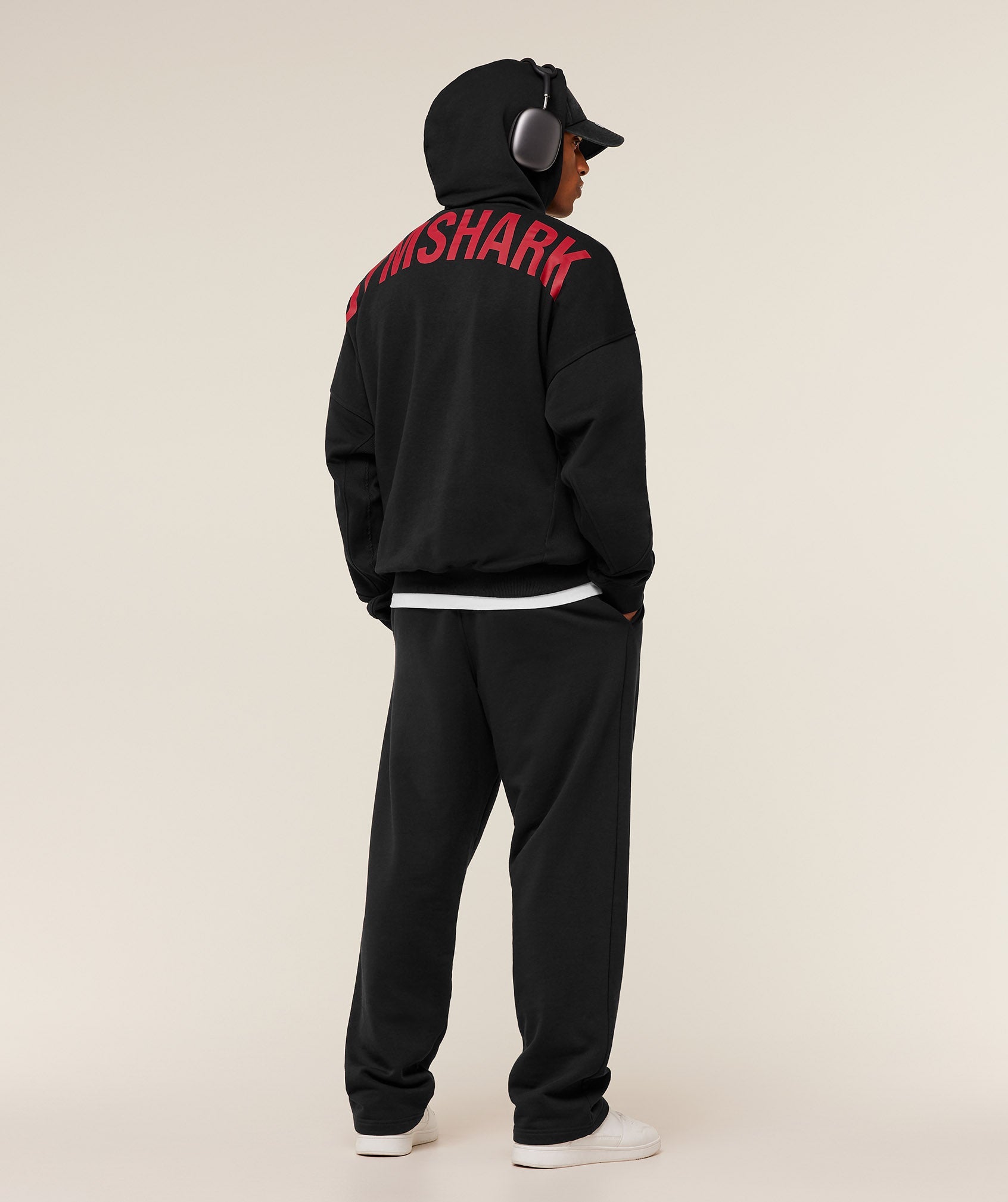 Power Oversized Hoodie - Black/Conditioning Red