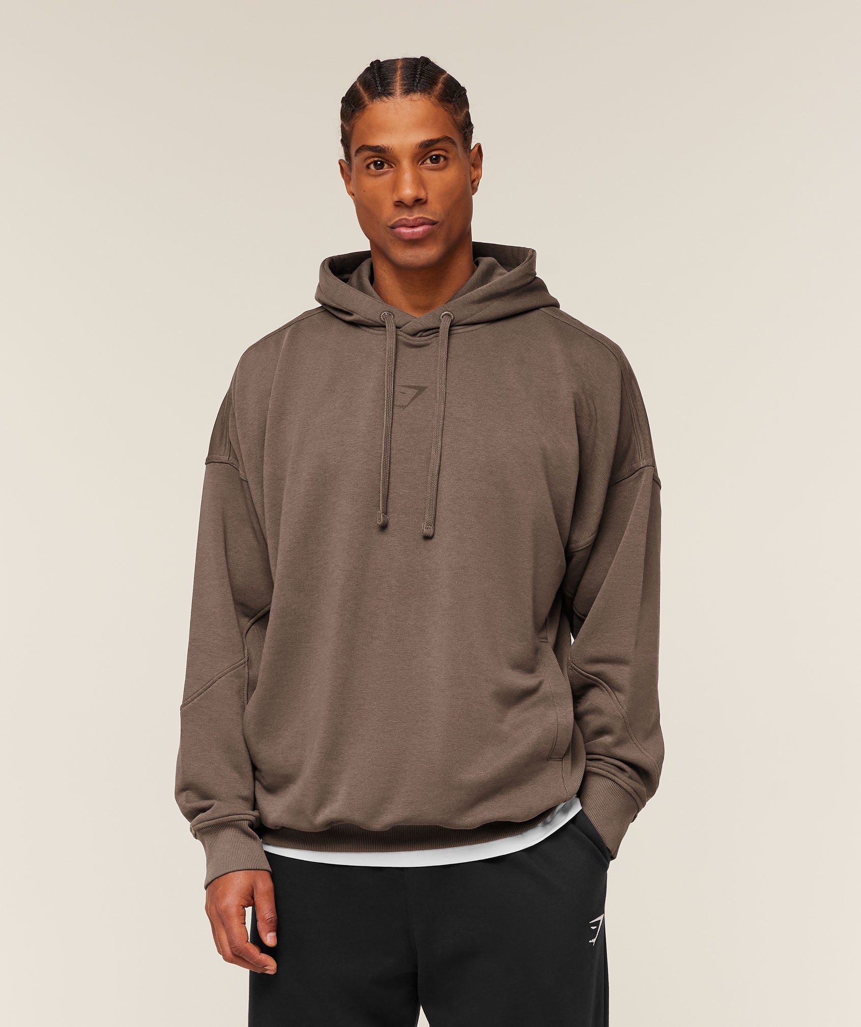 Power Oversized Hoodie - Soft Brown