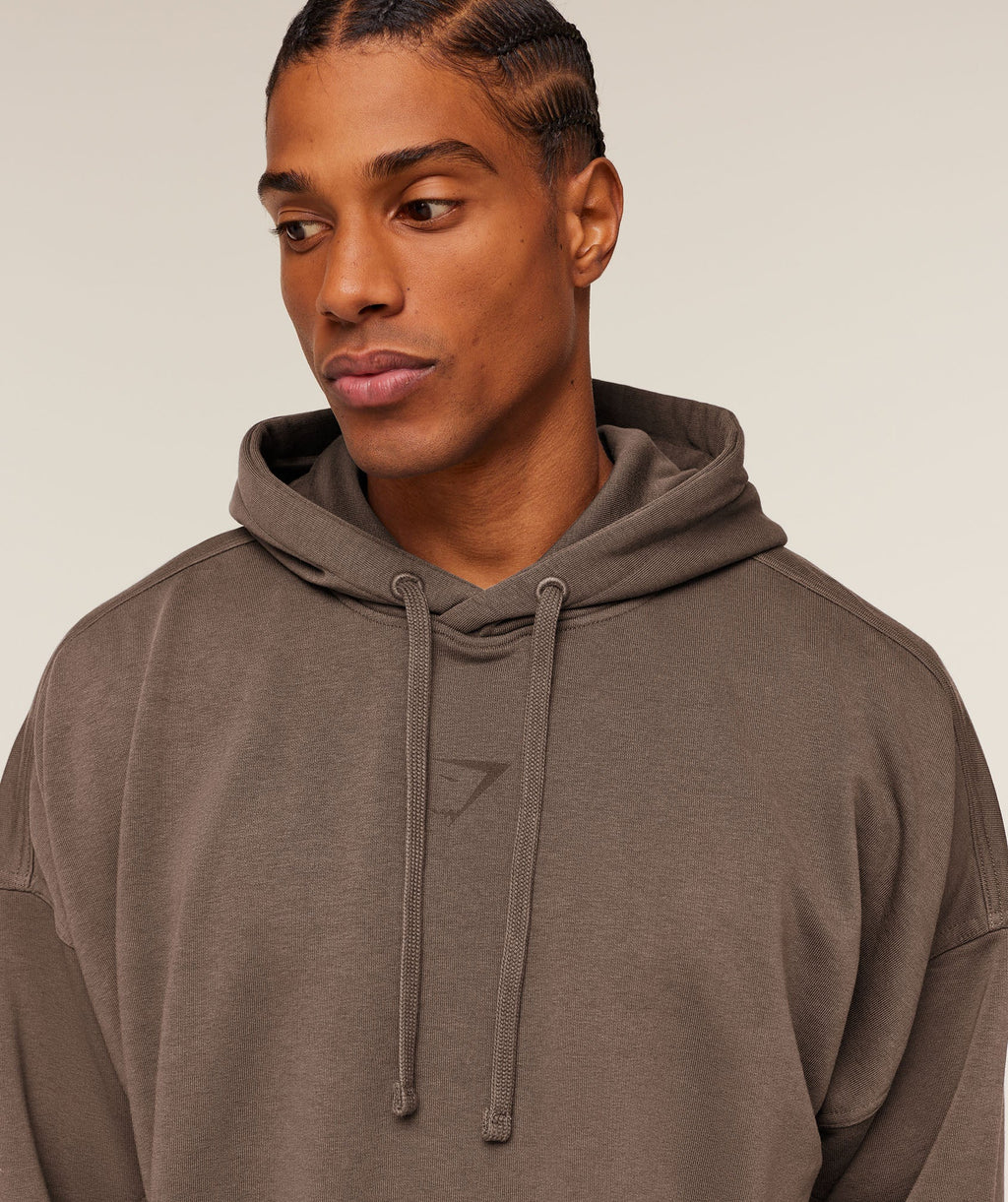 Power Oversized Hoodie - Soft Brown