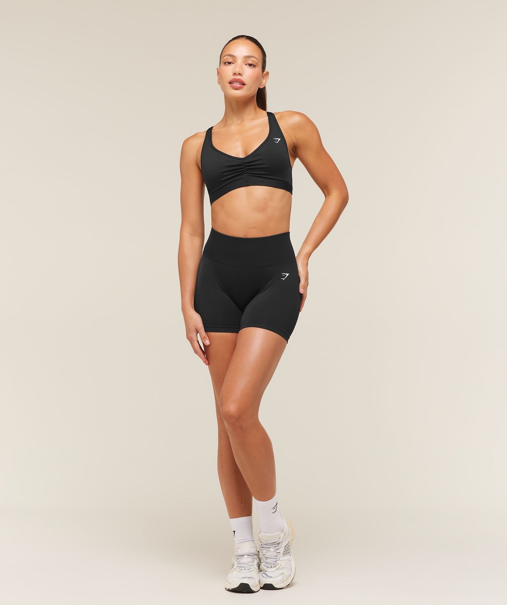 Ruched Sports Bra 2.0 - Black