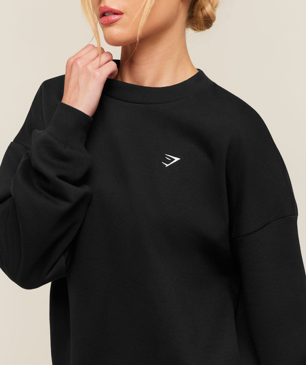 Training Oversized Fleece Sweatshirt - Black